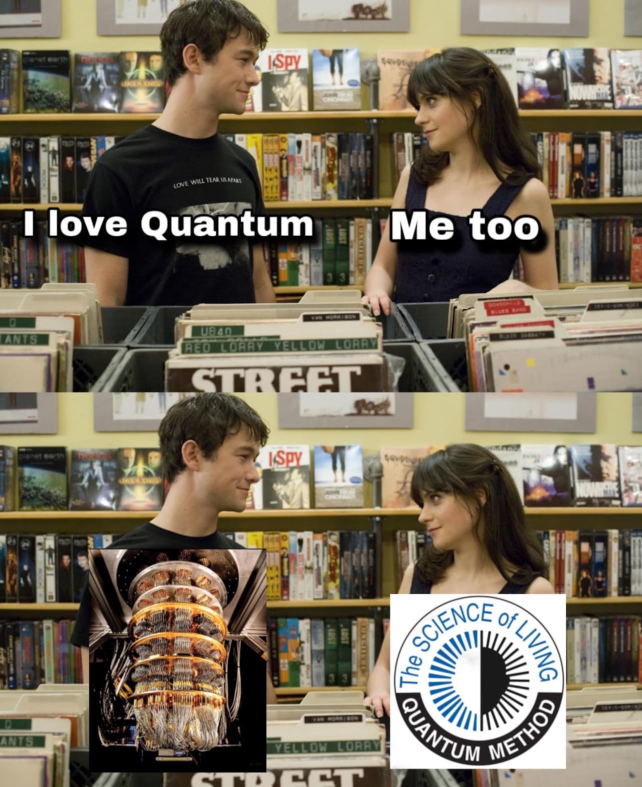Quantum entanglement meme